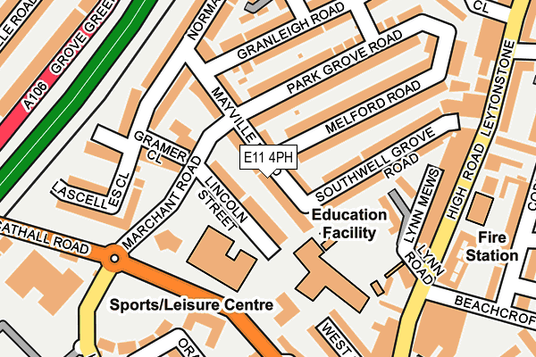 E11 4PH map - OS OpenMap – Local (Ordnance Survey)