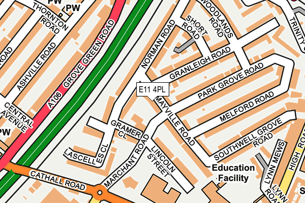 E11 4PL map - OS OpenMap – Local (Ordnance Survey)