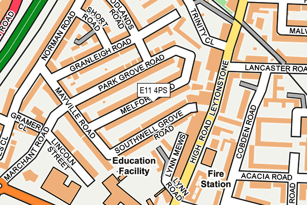 E11 4PS map - OS OpenMap – Local (Ordnance Survey)