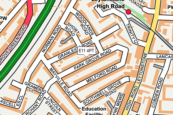 E11 4PT map - OS OpenMap – Local (Ordnance Survey)