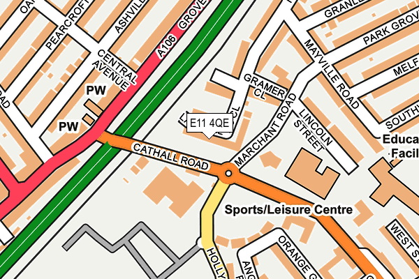 E11 4QE map - OS OpenMap – Local (Ordnance Survey)