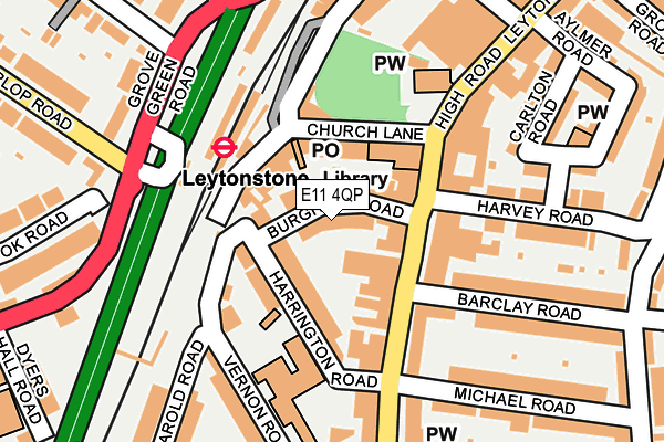 E11 4QP map - OS OpenMap – Local (Ordnance Survey)