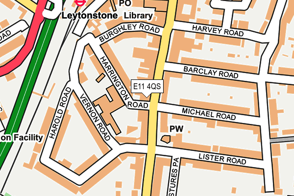 E11 4QS map - OS OpenMap – Local (Ordnance Survey)