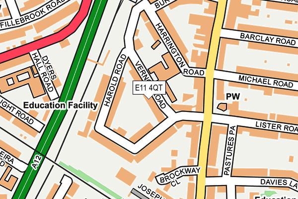 E11 4QT map - OS OpenMap – Local (Ordnance Survey)