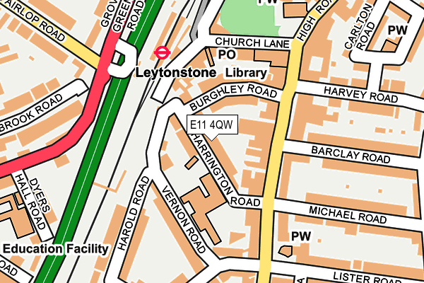 E11 4QW map - OS OpenMap – Local (Ordnance Survey)