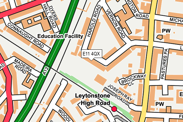 E11 4QX map - OS OpenMap – Local (Ordnance Survey)