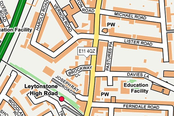 E11 4QZ map - OS OpenMap – Local (Ordnance Survey)