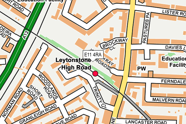 E11 4RA map - OS OpenMap – Local (Ordnance Survey)