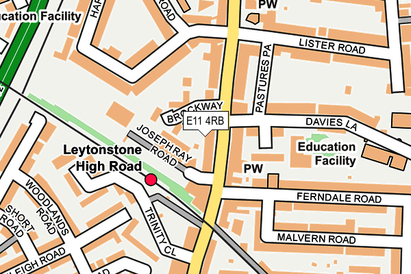 E11 4RB map - OS OpenMap – Local (Ordnance Survey)