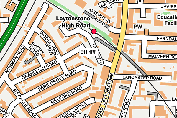 E11 4RF map - OS OpenMap – Local (Ordnance Survey)