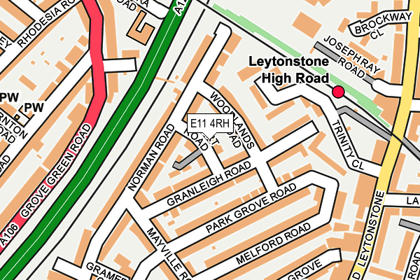 E11 4RH map - OS OpenMap – Local (Ordnance Survey)