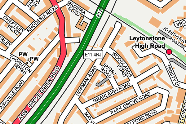 E11 4RJ map - OS OpenMap – Local (Ordnance Survey)