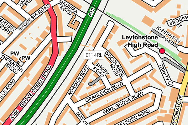 E11 4RL map - OS OpenMap – Local (Ordnance Survey)