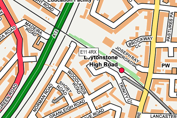 E11 4RX map - OS OpenMap – Local (Ordnance Survey)