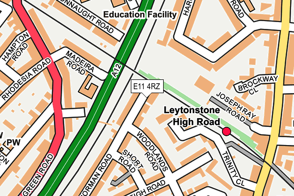 E11 4RZ map - OS OpenMap – Local (Ordnance Survey)