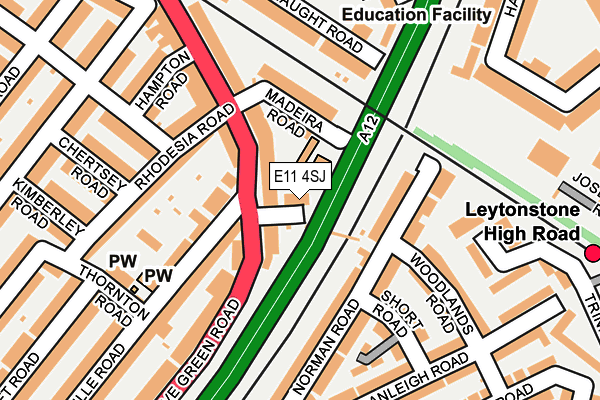 E11 4SJ map - OS OpenMap – Local (Ordnance Survey)