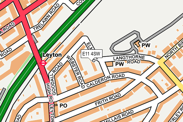 E11 4SW map - OS OpenMap – Local (Ordnance Survey)