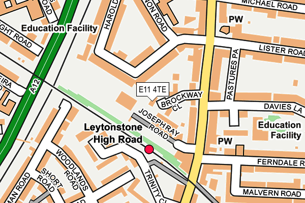 E11 4TE map - OS OpenMap – Local (Ordnance Survey)