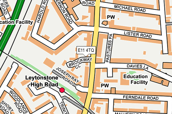 E11 4TQ map - OS OpenMap – Local (Ordnance Survey)