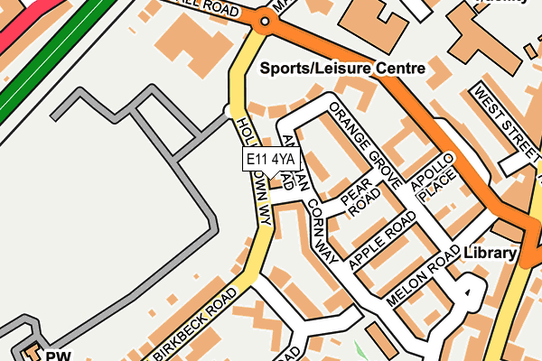 E11 4YA map - OS OpenMap – Local (Ordnance Survey)