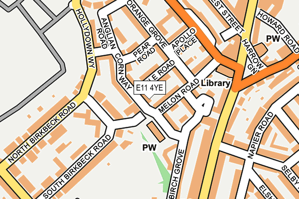 E11 4YE map - OS OpenMap – Local (Ordnance Survey)