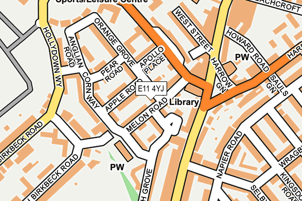 E11 4YJ map - OS OpenMap – Local (Ordnance Survey)