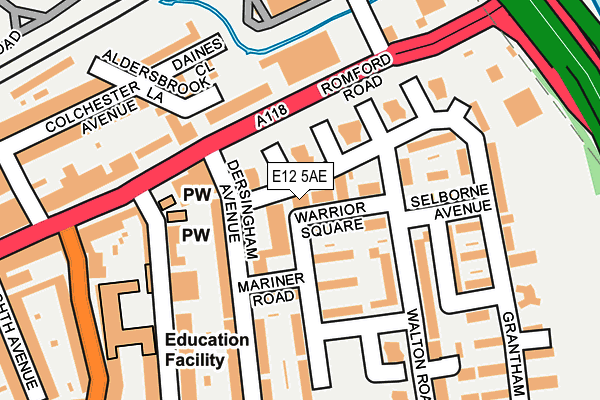 E12 5AE map - OS OpenMap – Local (Ordnance Survey)