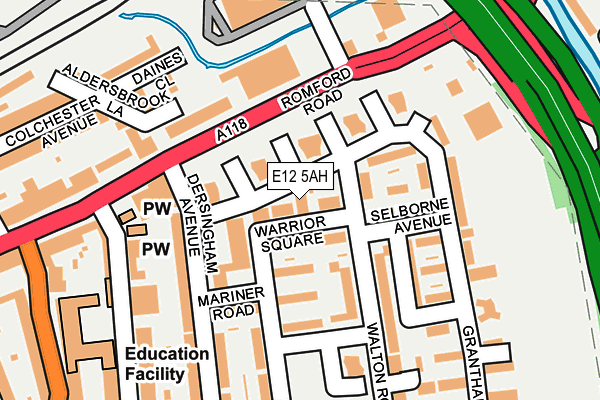 E12 5AH map - OS OpenMap – Local (Ordnance Survey)