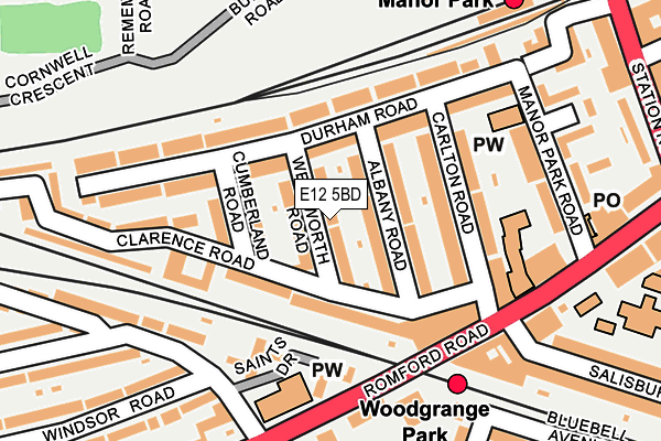 E12 5BD map - OS OpenMap – Local (Ordnance Survey)