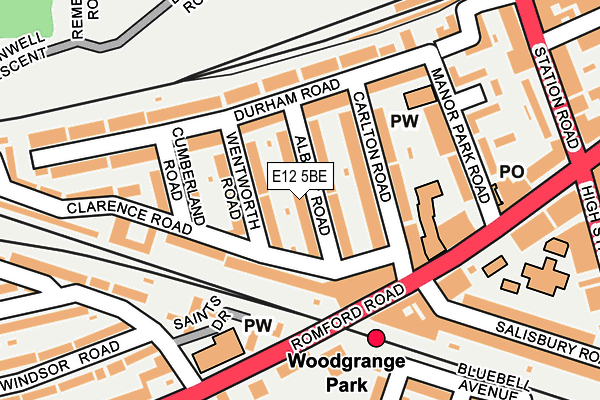 E12 5BE map - OS OpenMap – Local (Ordnance Survey)