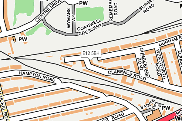 E12 5BH map - OS OpenMap – Local (Ordnance Survey)