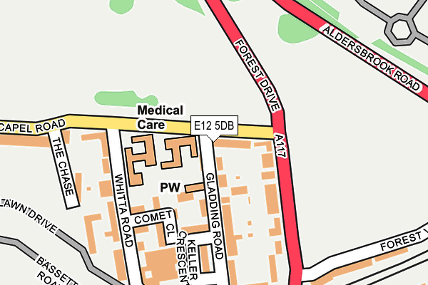E12 5DB map - OS OpenMap – Local (Ordnance Survey)