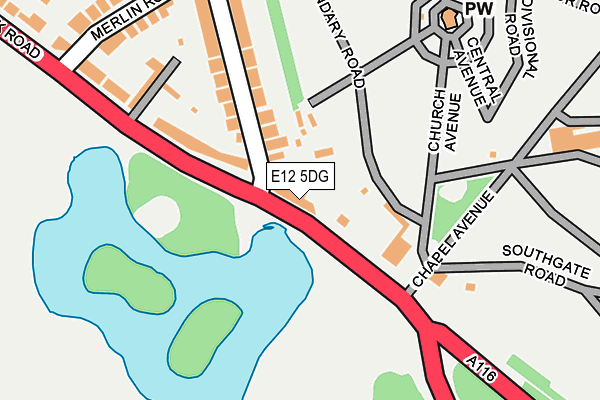 E12 5DG map - OS OpenMap – Local (Ordnance Survey)