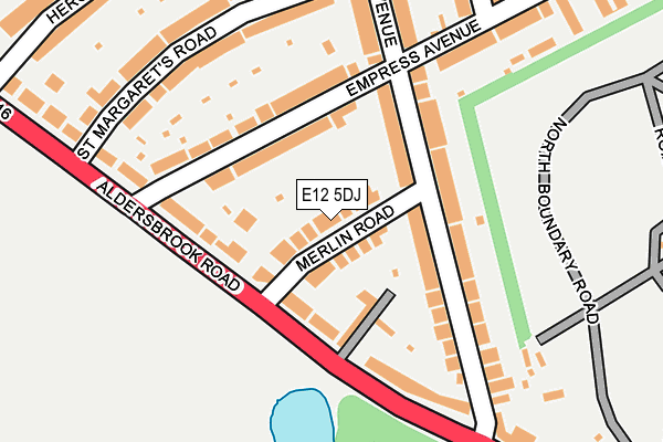 E12 5DJ map - OS OpenMap – Local (Ordnance Survey)