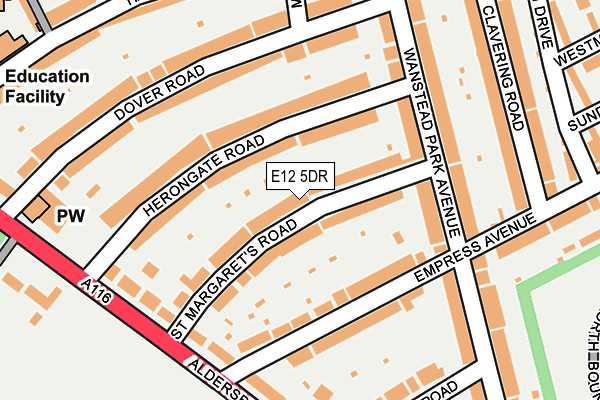 E12 5DR map - OS OpenMap – Local (Ordnance Survey)