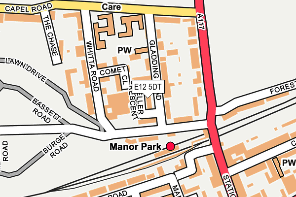 E12 5DT map - OS OpenMap – Local (Ordnance Survey)