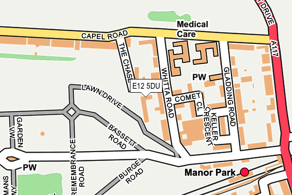 E12 5DU map - OS OpenMap – Local (Ordnance Survey)