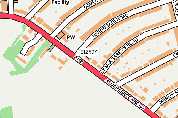 E12 5DY map - OS OpenMap – Local (Ordnance Survey)