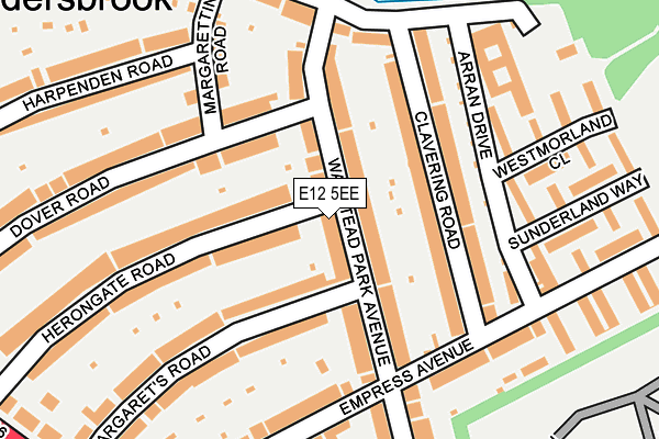 E12 5EE map - OS OpenMap – Local (Ordnance Survey)