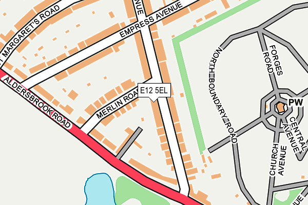E12 5EL map - OS OpenMap – Local (Ordnance Survey)