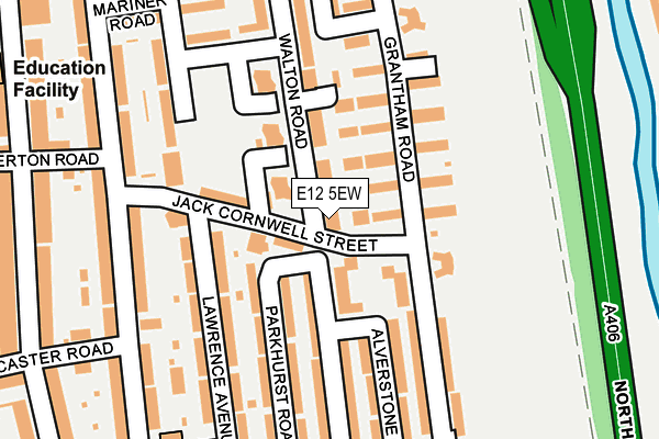 E12 5EW map - OS OpenMap – Local (Ordnance Survey)