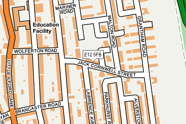 E12 5FB map - OS OpenMap – Local (Ordnance Survey)