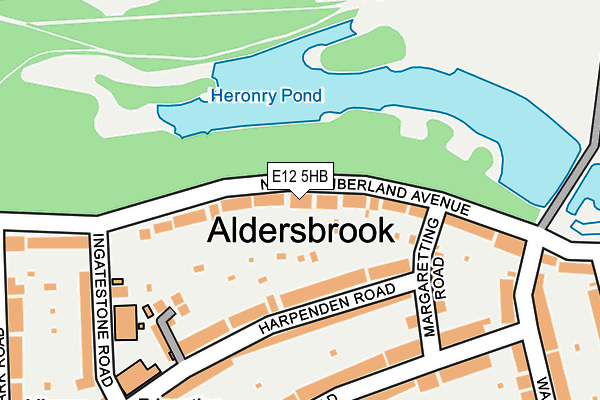 E12 5HB map - OS OpenMap – Local (Ordnance Survey)