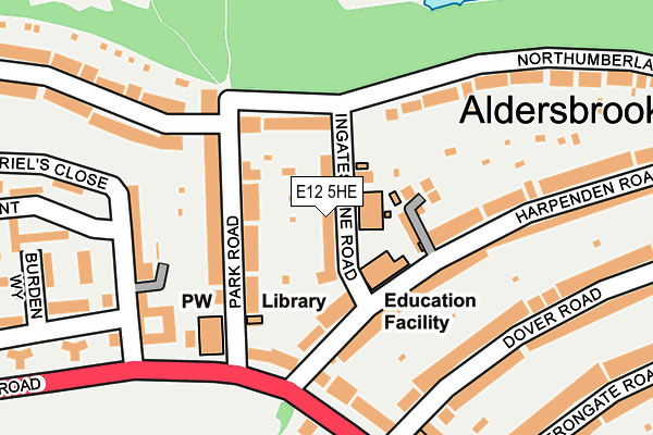 E12 5HE map - OS OpenMap – Local (Ordnance Survey)