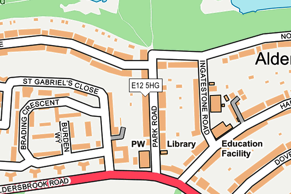 E12 5HG map - OS OpenMap – Local (Ordnance Survey)