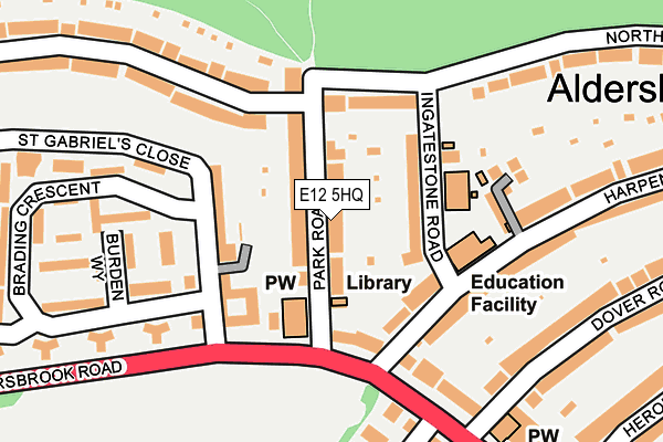 E12 5HQ map - OS OpenMap – Local (Ordnance Survey)