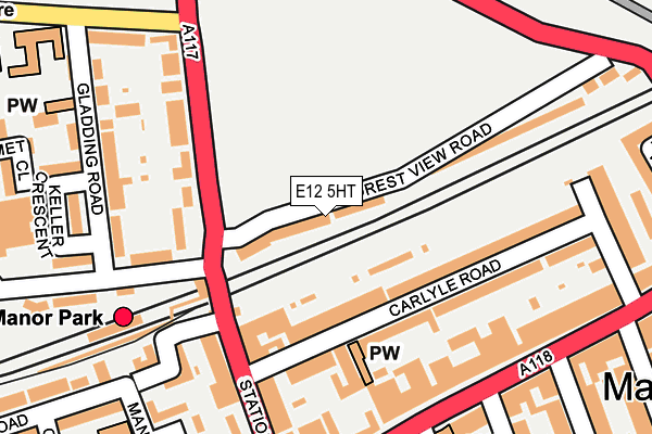 E12 5HT map - OS OpenMap – Local (Ordnance Survey)