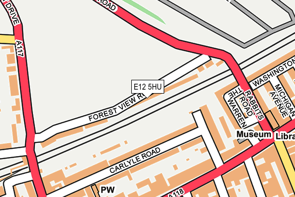 E12 5HU map - OS OpenMap – Local (Ordnance Survey)