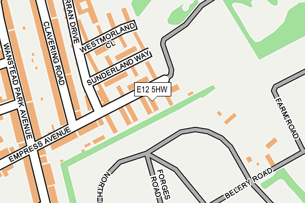 E12 5HW map - OS OpenMap – Local (Ordnance Survey)