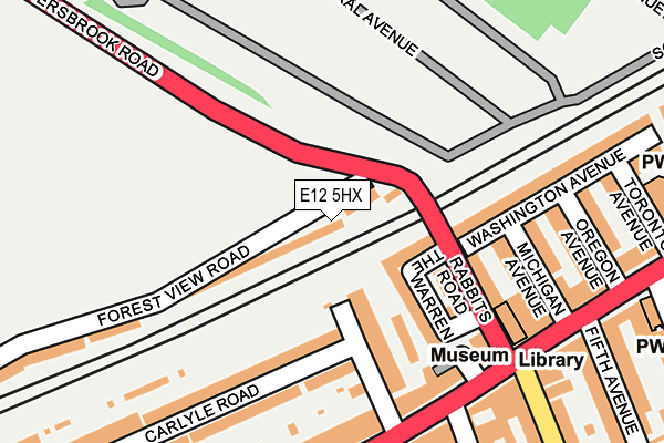 E12 5HX map - OS OpenMap – Local (Ordnance Survey)